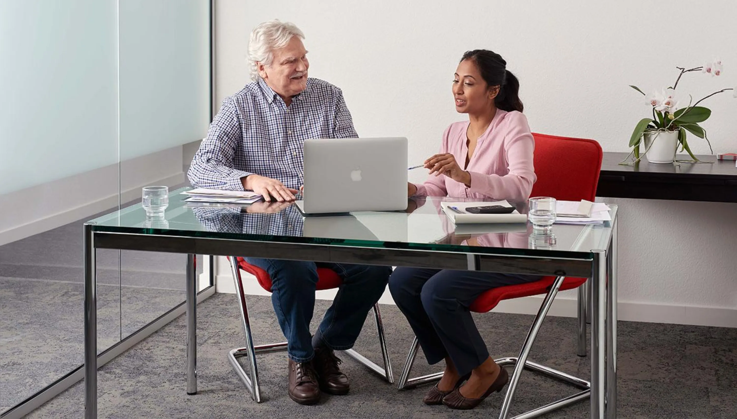 Besprechung mit Klient