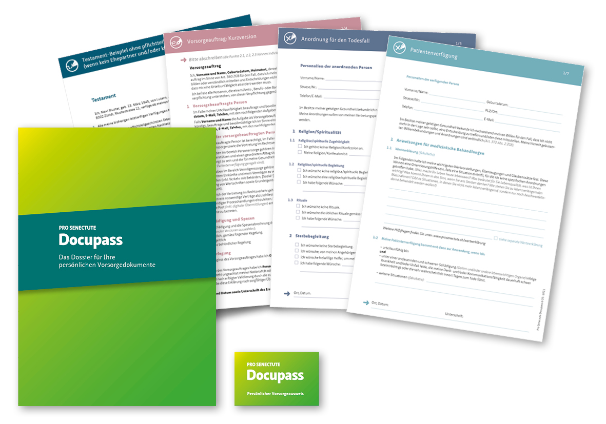 DOCUPASS: Patientenverfügung und Vorsorgeauftrag 